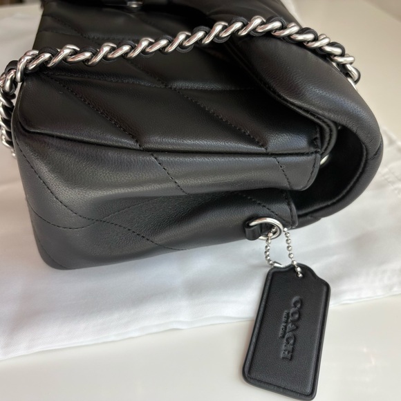 Coach Tabby 26 Shoulder Bag, Black/ Silver Hardware NWOT - Picture 4 of 16